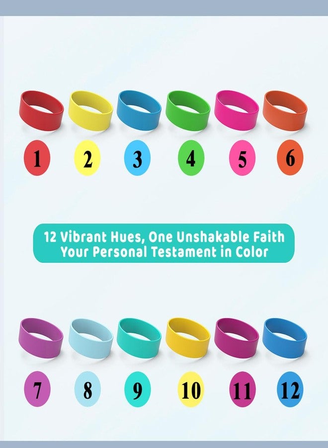 YalsFTY 12 Pack Colorful Silicone Bracelets for Kids & Teens, 2.1” Inner Diameter, Waterproof Rubber Wristbands Party Favors, School Rewards, Outdoor Activities - Image 2